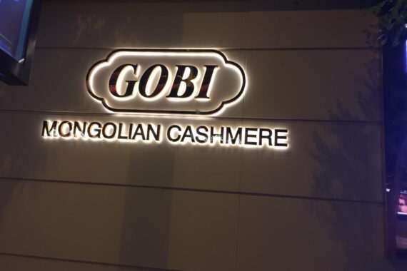 Gobi Mongolian Cashmere Nişantaşı Işıklı Tabela