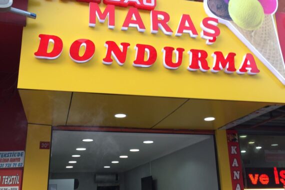 Passaj Maraş Dondurma Işıklı Tabela