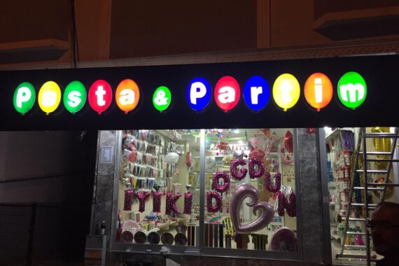 Pasta Partim Işıklı Tabela